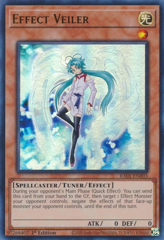 1st Edition, Light, Rarity Collection (25th Anniversary Edition), Spellcaster, Tuner/Effect Monster, Ultra Rare Effect Veiler [RA01-EN003] Ultra Rare - Trading Card World