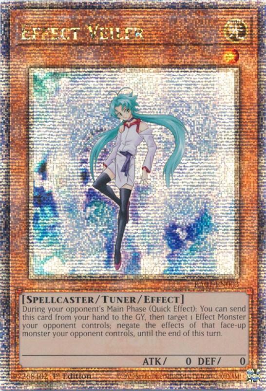 1st Edition, Light, Quarter Century Secret Rare, Rarity Collection (25th Anniversary Edition), Spellcaster, Tuner/Effect Monster Effect Veiler [RA01-EN003] Quarter Century Secret Rare - Trading Card World