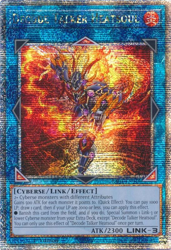 1st Edition, Cyberse, Fire, Link/Effect Monster, Quarter Century Secret Rare, Rarity Collection (25th Anniversary Edition) Decode Talker Heatsoul [RA01-EN048] Quarter Century Secret Rare - Trading Card World