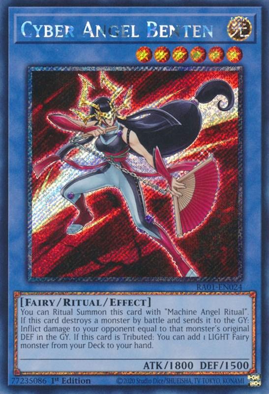 1st Edition, Fairy, Light, Platinum Secret Rare, Rarity Collection (25th Anniversary Edition), Ritual/Effect Monster Cyber Angel Benten [RA01-EN024] Platinum Secret Rare - Trading Card World