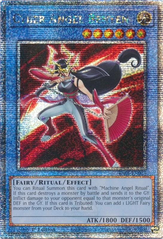 1st Edition, Fairy, Light, Quarter Century Secret Rare, Rarity Collection (25th Anniversary Edition), Ritual/Effect Monster Cyber Angel Benten [RA01-EN024] Quarter Century Secret Rare - Trading Card World