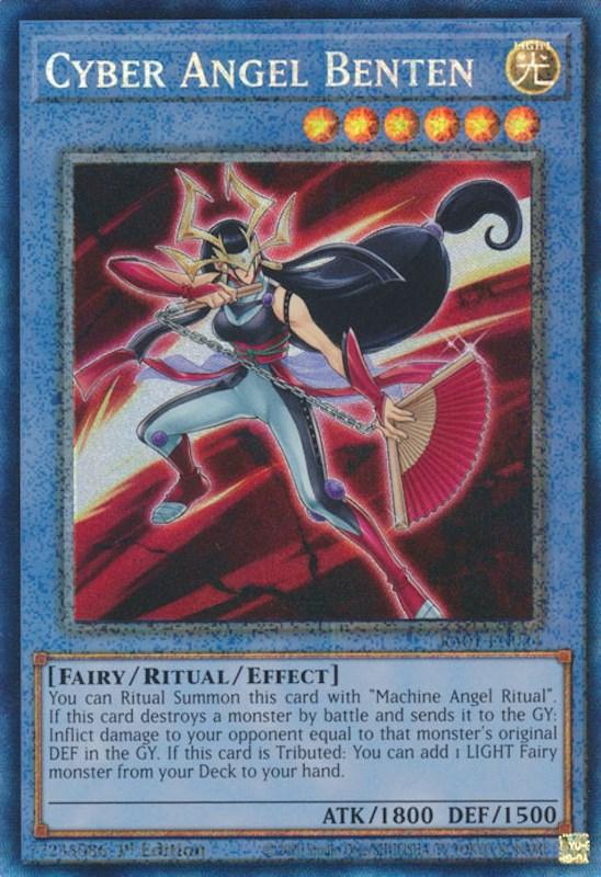 1st Edition, Fairy, Light, Prismatic Collector's Rare, Rarity Collection (25th Anniversary Edition), Ritual/Effect Monster Cyber Angel Benten [RA01-EN024] Prismatic Collector's Rare - Trading Card World