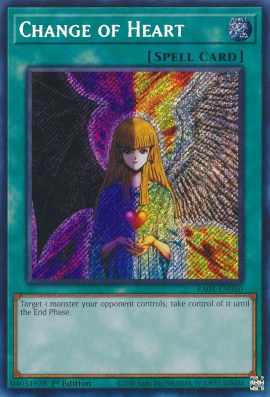 1st Edition, Normal Spell, Rarity Collection (25th Anniversary Edition), Secret Rare, Spell Change of Heart [RA01-EN050] Secret Rare - Trading Card World