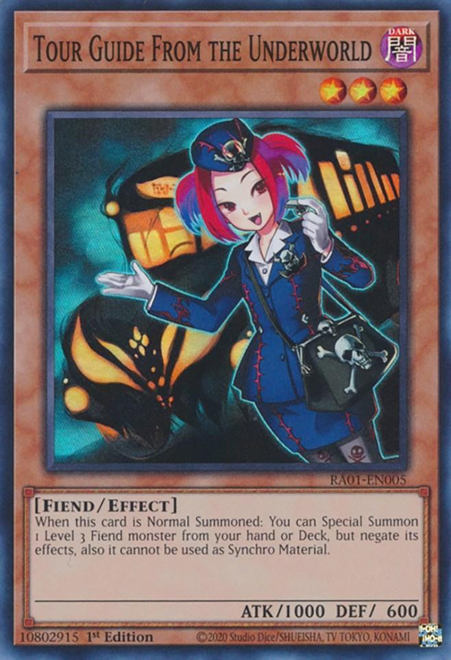 1st Edition, Dark, Effect Monster, Fiend, Rarity Collection (25th Anniversary Edition), Super Rare Tour Guide From the Underworld [RA01-EN005] Super Rare - Trading Card World