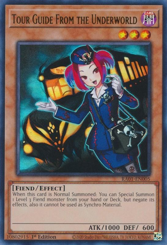 1st Edition, Dark, Effect Monster, Fiend, Rarity Collection (25th Anniversary Edition), Ultra Rare Tour Guide From the Underworld [RA01-EN005] Ultra Rare - Trading Card World