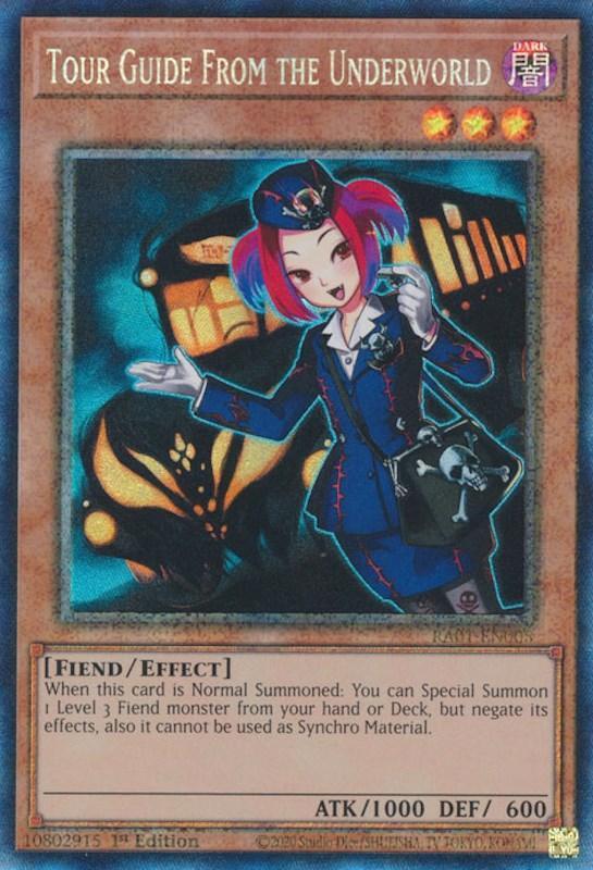 1st Edition, Dark, Effect Monster, Fiend, Prismatic Collector's Rare, Rarity Collection (25th Anniversary Edition) Tour Guide From the Underworld [RA01-EN005] Prismatic Collector's Rare - Trading Card World