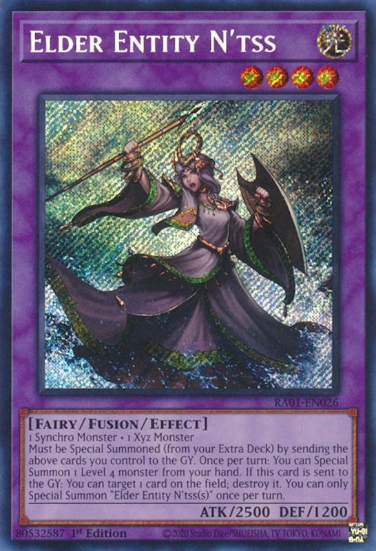 1st Edition, Effect Fusion Monster, Fairy, Light, Rarity Collection (25th Anniversary Edition), Secret Rare Elder Entity N'tss [RA01-EN026] Secret Rare - Trading Card World