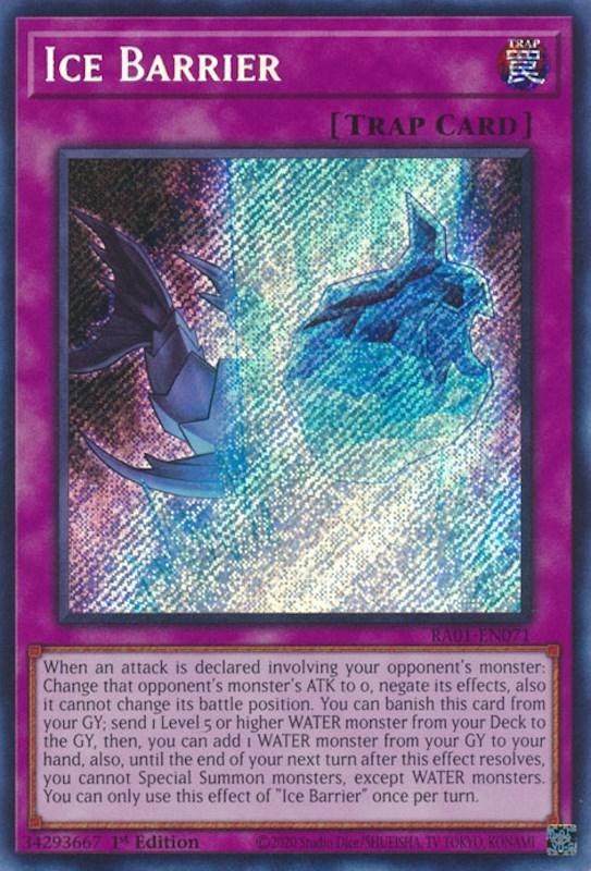 1st Edition, Normal Trap, Rarity Collection (25th Anniversary Edition), Secret Rare, Trap Ice Barrier [RA01-EN071] Secret Rare - Trading Card World