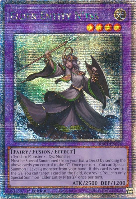 1st Edition, Effect Fusion Monster, Fairy, Light, Quarter Century Secret Rare, Rarity Collection (25th Anniversary Edition) Elder Entity N'tss [RA01-EN026] Quarter Century Secret Rare - Trading Card World