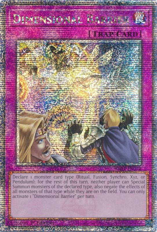 1st Edition, Normal Trap, Quarter Century Secret Rare, Rarity Collection (25th Anniversary Edition), Trap Dimensional Barrier [RA01-EN072] Quarter Century Secret Rare - Trading Card World