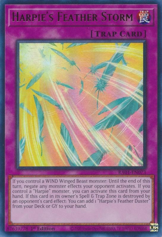 1st Edition, Normal Trap, Rarity Collection (25th Anniversary Edition), Trap, Ultra Rare Harpie's Feather Storm [RA01-EN073] Ultra Rare - Trading Card World
