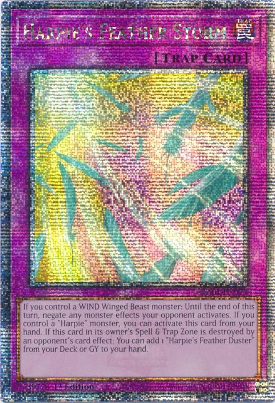 1st Edition, Normal Trap, Quarter Century Secret Rare, Rarity Collection (25th Anniversary Edition), Trap Harpie's Feather Storm [RA01-EN073] Quarter Century Secret Rare - Trading Card World