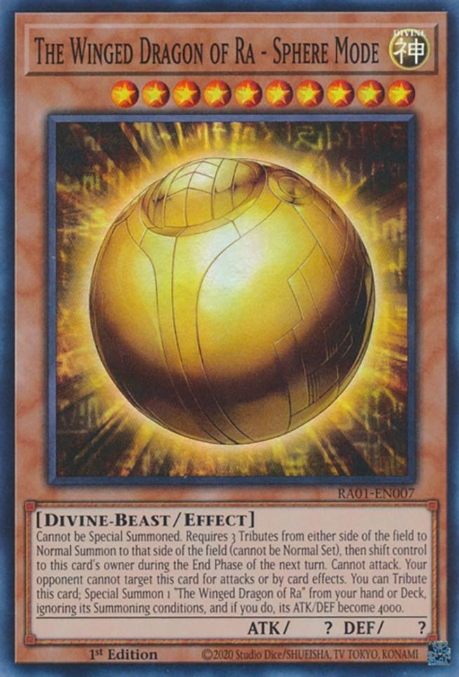1st Edition, Divine, Divine-Beast, Effect Monster, Rarity Collection (25th Anniversary Edition), Super Rare The Winged Dragon of Ra - Sphere Mode [RA01-EN007] Super Rare - Trading Card World