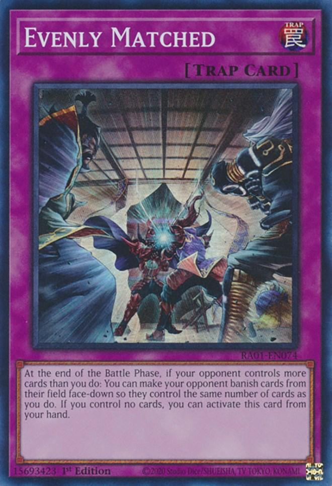 1st Edition, Normal Trap, Rarity Collection (25th Anniversary Edition), Super Rare, Trap Evenly Matched [RA01-EN074] Super Rare - Trading Card World