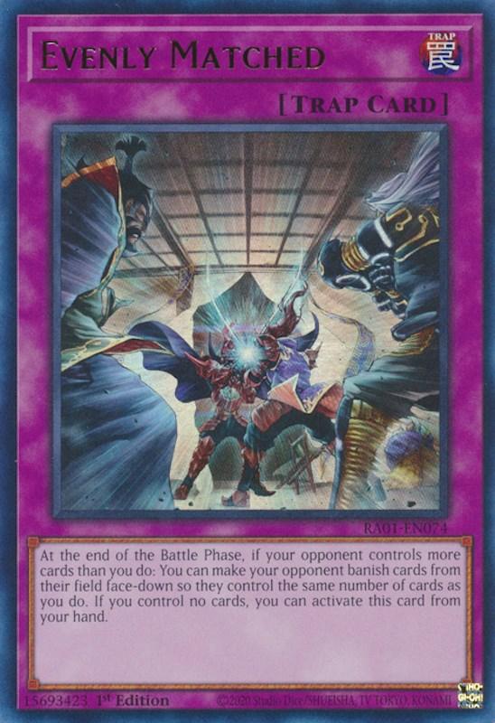 1st Edition, Normal Trap, Rarity Collection (25th Anniversary Edition), Trap, Ultra Rare Evenly Matched [RA01-EN074] Ultra Rare - Trading Card World