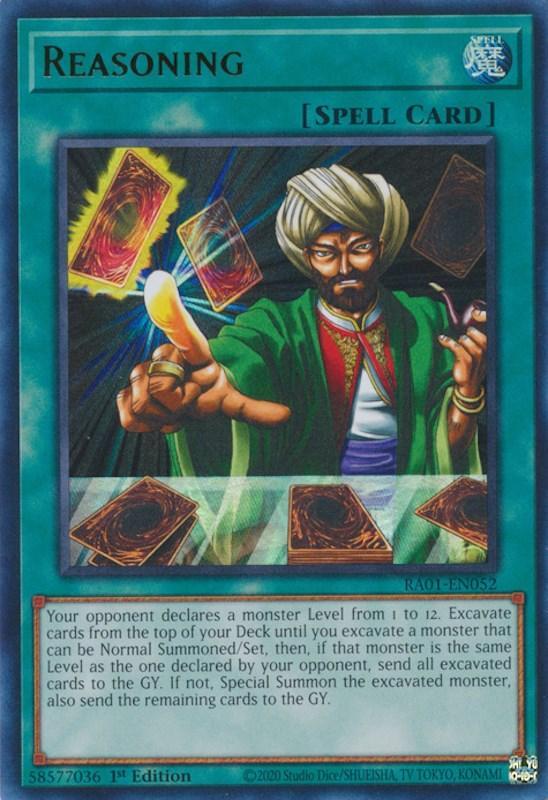 1st Edition, Normal Spell, Rarity Collection (25th Anniversary Edition), Spell, Ultra Rare Reasoning [RA01-EN052] Ultra Rare - Trading Card World