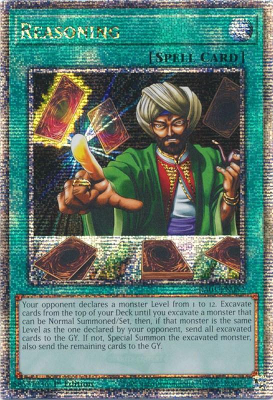 1st Edition, Normal Spell, Quarter Century Secret Rare, Rarity Collection (25th Anniversary Edition), Spell Reasoning [RA01-EN052] Quarter Century Secret Rare - Trading Card World