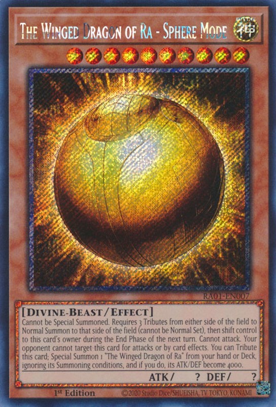 The Winged Dragon of Ra - Sphere Mode [RA01-EN007] Platinum Secret Rare