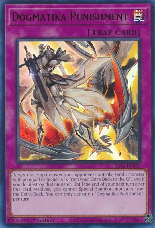 1st Edition, Normal Trap, Rarity Collection (25th Anniversary Edition), Trap, Ultra Rare Dogmatika Punishment [RA01-EN076] Ultra Rare - Trading Card World