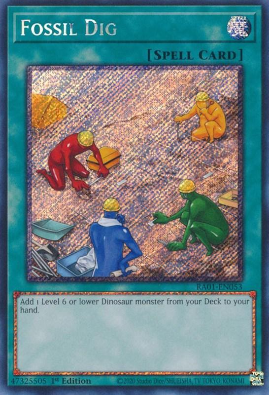 1st Edition, Normal Spell, Platinum Secret Rare, Rarity Collection (25th Anniversary Edition), Spell Fossil Dig [RA01-EN053] Platinum Secret Rare - Trading Card World