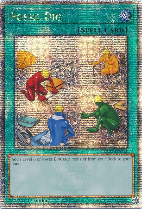 1st Edition, Normal Spell, Quarter Century Secret Rare, Rarity Collection (25th Anniversary Edition), Spell Fossil Dig [RA01-EN053] Quarter Century Secret Rare - Trading Card World