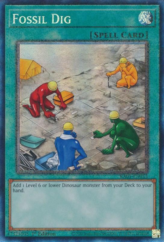 1st Edition, Normal Spell, Prismatic Collector's Rare, Rarity Collection (25th Anniversary Edition), Spell Fossil Dig [RA01-EN053] Prismatic Collector's Rare - Trading Card World