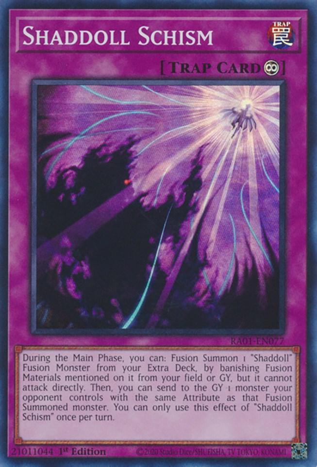 1st Edition, Continuous Trap, Rarity Collection (25th Anniversary Edition), Super Rare, Trap Shaddoll Schism [RA01-EN077] Super Rare - Trading Card World