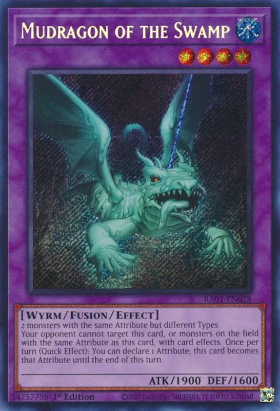 1st Edition, Fusion/Effect Monster, Rarity Collection (25th Anniversary Edition), Secret Rare, Water, Wyrm Mudragon of the Swamp [RA01-EN028] Secret Rare - Trading Card World