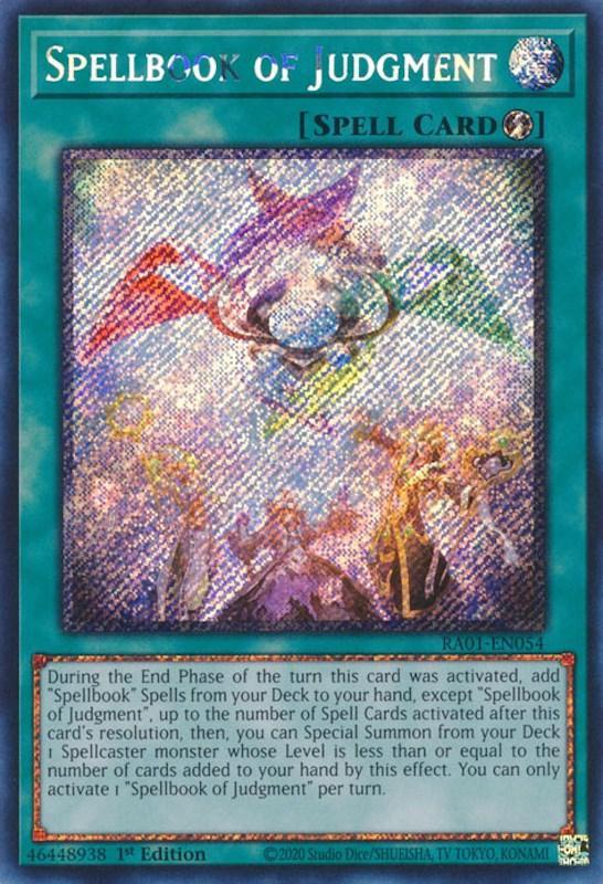 1st Edition, Platinum Secret Rare, Quick-Play Spell, Rarity Collection (25th Anniversary Edition), Spell Spellbook of Judgment [RA01-EN054] Platinum Secret Rare - Trading Card World