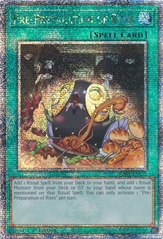 1st Edition, Normal Spell, Quarter Century Secret Rare, Rarity Collection (25th Anniversary Edition), Spell Pre-Preparation of Rites [RA01-EN055] Quarter Century Secret Rare - Trading Card World