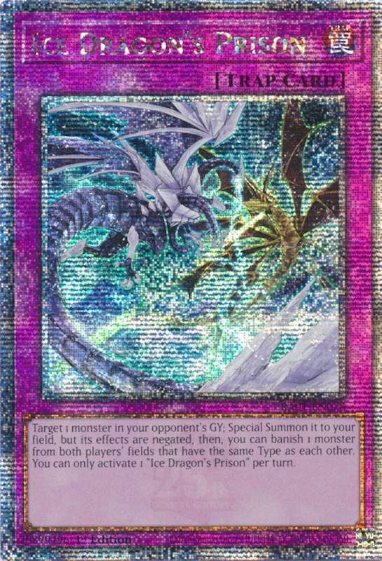 1st Edition, Normal Trap, Quarter Century Secret Rare, Rarity Collection (25th Anniversary Edition), Trap Ice Dragon's Prison [RA01-EN078] Quarter Century Secret Rare - Trading Card World