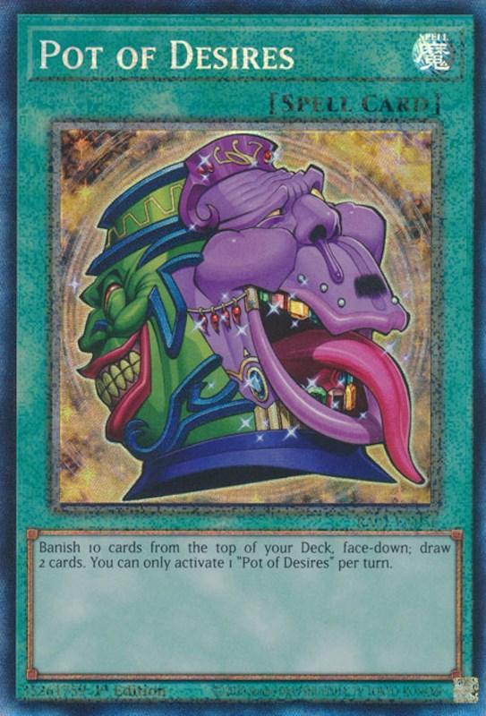 1st Edition, Normal Spell, Prismatic Collector's Rare, Rarity Collection (25th Anniversary Edition), Spell Pot of Desires [RA01-EN056] Prismatic Collector's Rare - Trading Card World