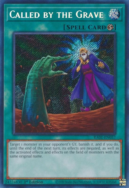 1st Edition, Quick-Play Spell, Rarity Collection (25th Anniversary Edition), Secret Rare, Spell Called by the Grave [RA01-EN057] Secret Rare - Trading Card World