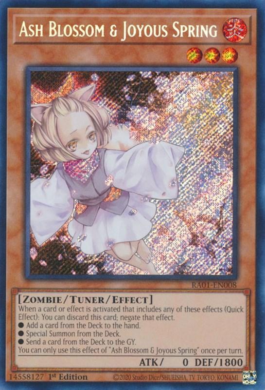 1st Edition, Fire, Rarity Collection (25th Anniversary Edition), Secret Rare, Tuner/Effect Monster, Zombie Ash Blossom & Joyous Spring [RA01-EN008] Secret Rare - Trading Card World
