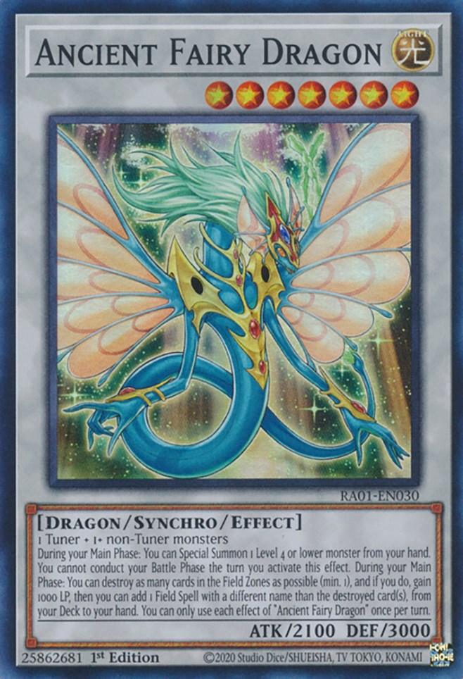 1st Edition, Dragon, Light, Rarity Collection (25th Anniversary Edition), Super Rare, Synchro/Effect Monster Ancient Fairy Dragon [RA01-EN030] Super Rare - Trading Card World