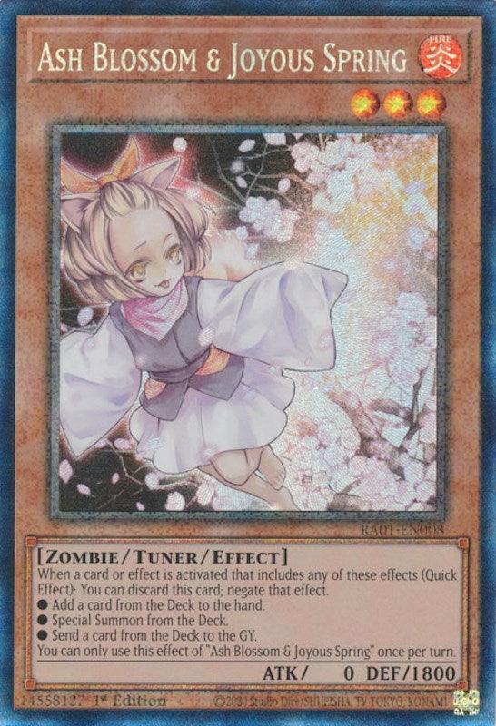 1st Edition, Fire, Prismatic Collector's Rare, Rarity Collection (25th Anniversary Edition), Tuner/Effect Monster, Zombie Ash Blossom & Joyous Spring [RA01-EN008] Prismatic Collector's Rare - Trading Card World