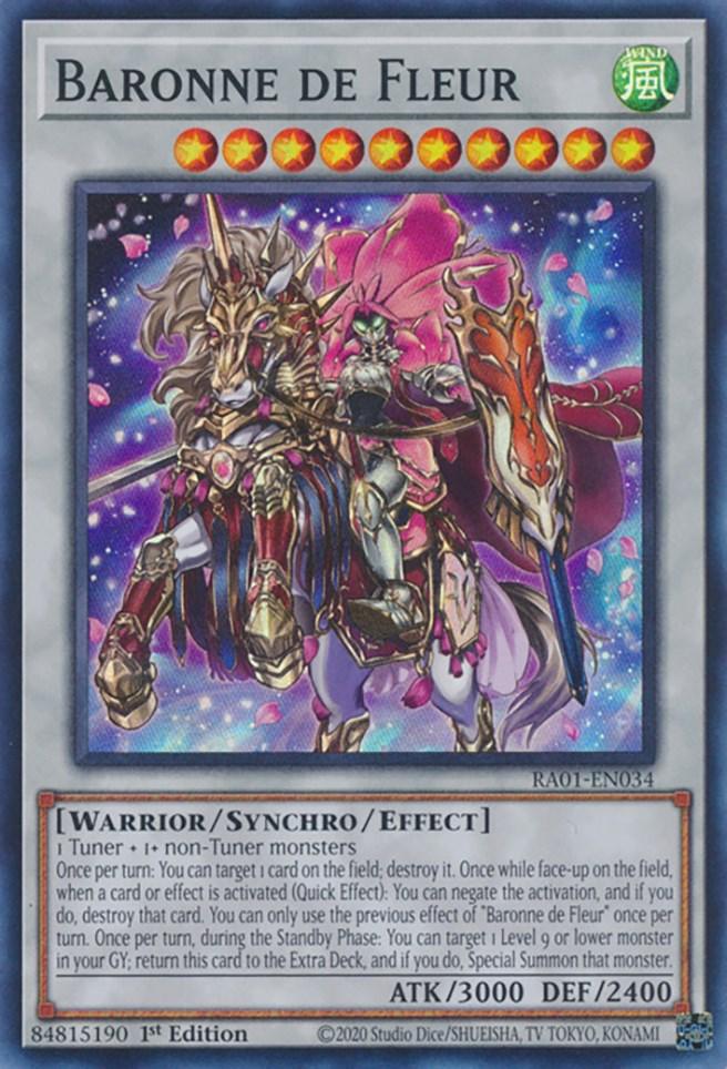 1st Edition, Rarity Collection (25th Anniversary Edition), Super Rare, Synchro/Effect Monster, Warrior, Wind Baronne de Fleur [RA01-EN034] Super Rare - Trading Card World