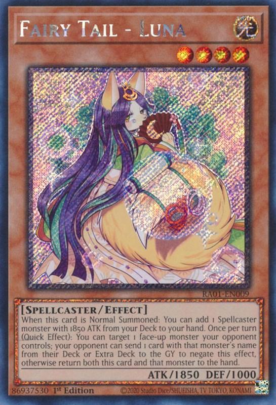 1st Edition, Effect Monster, Light, Platinum Secret Rare, Rarity Collection (25th Anniversary Edition), Spellcaster Fairy Tail - Luna [RA01-EN009] Platinum Secret Rare - Trading Card World