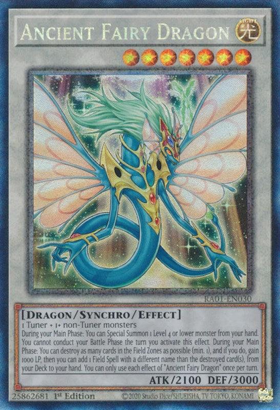1st Edition, Dragon, Light, Prismatic Collector's Rare, Rarity Collection (25th Anniversary Edition), Synchro/Effect Monster Ancient Fairy Dragon [RA01-EN030] Prismatic Collector's Rare - Trading Card World