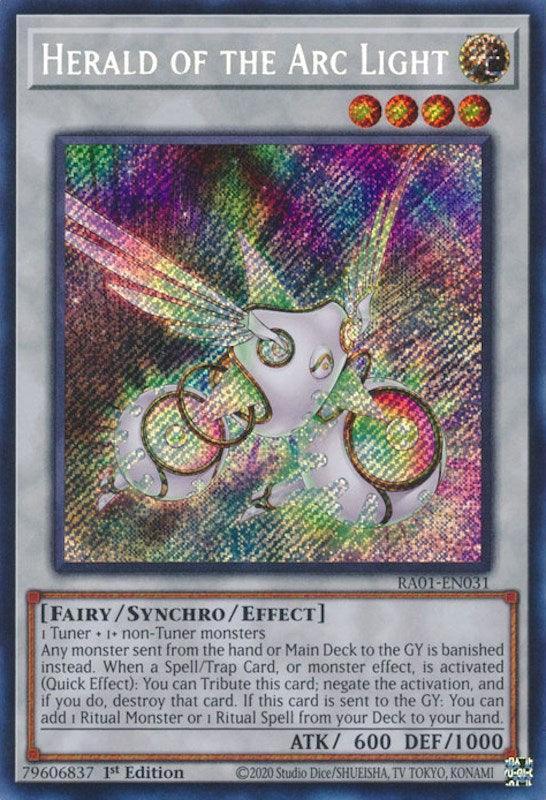 1st Edition, Fairy, Light, Rarity Collection (25th Anniversary Edition), Secret Rare, Synchro/Effect Monster Herald of the Arc Light [RA01-EN031] Secret Rare - Trading Card World