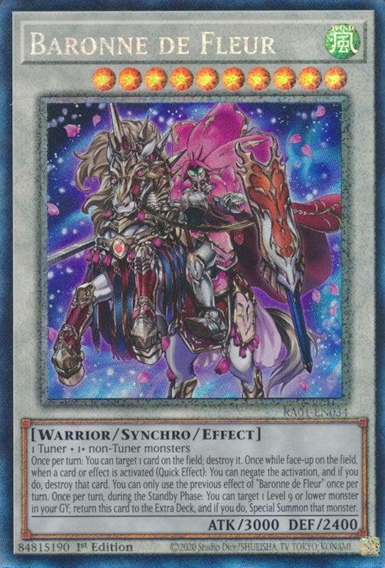 1st Edition, Prismatic Collector's Rare, Rarity Collection (25th Anniversary Edition), Synchro/Effect Monster, Warrior, Wind Baronne de Fleur [RA01-EN034] Prismatic Collector's Rare - Trading Card World