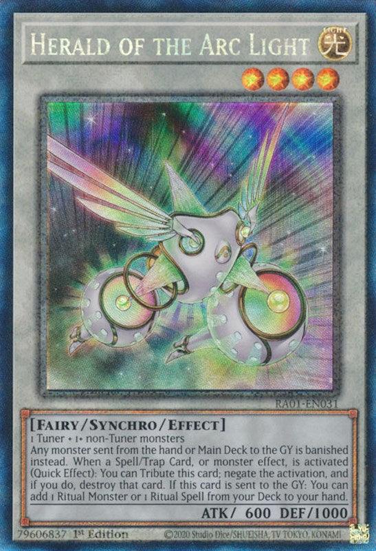 1st Edition, Fairy, Light, Prismatic Collector's Rare, Rarity Collection (25th Anniversary Edition), Synchro/Effect Monster Herald of the Arc Light [RA01-EN031] Prismatic Collector's Rare - Trading Card World