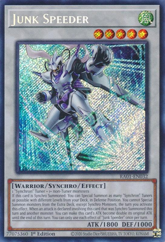 1st Edition, Rarity Collection (25th Anniversary Edition), Secret Rare, Synchro/Effect Monster, Warrior, Wind Junk Speeder [RA01-EN032] Secret Rare - Trading Card World