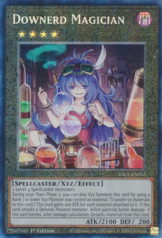 1st Edition, Dark, Prismatic Collector's Rare, Rarity Collection (25th Anniversary Edition), Spellcaster, Xyz/Effect Monster Downerd Magician [RA01-EN035] Prismatic Collector's Rare - Trading Card World