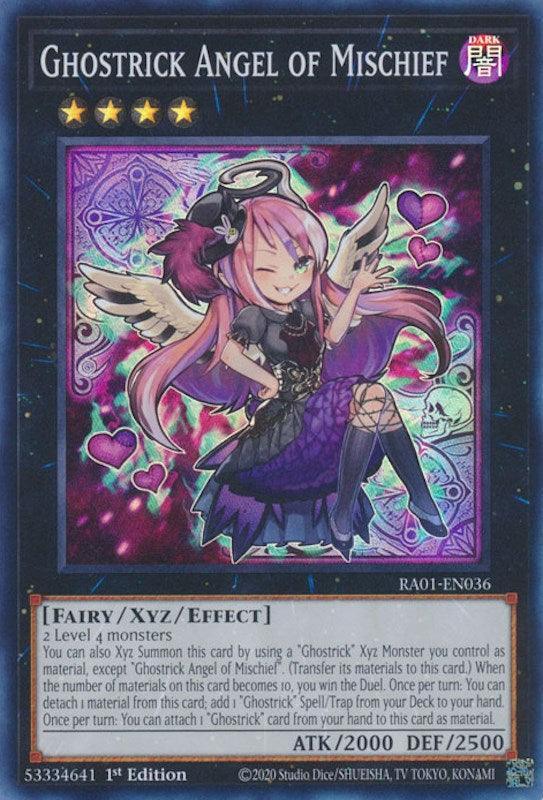 1st Edition, Dark, Fairy, Rarity Collection (25th Anniversary Edition), Secret Rare, Xyz/Effect Monster Ghostrick Angel of Mischief [RA01-EN036] Secret Rare - Trading Card World