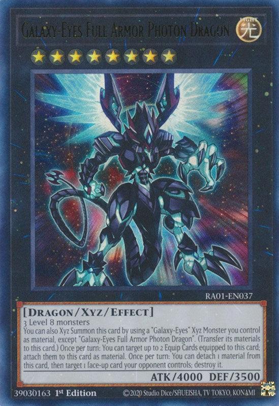 1st Edition, Dragon, Light, Rarity Collection (25th Anniversary Edition), Ultra Rare, Xyz/Effect Monster Galaxy-Eyes Full Armor Photon Dragon [RA01-EN037] Ultra Rare - Trading Card World