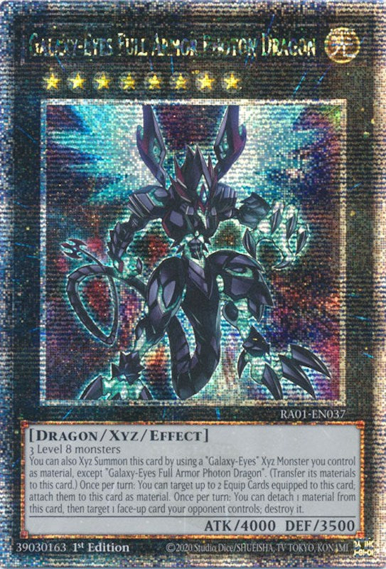 Galaxy-Eyes Full Armor Photon Dragon [RA01-EN037] Quarter Century Secret Rare