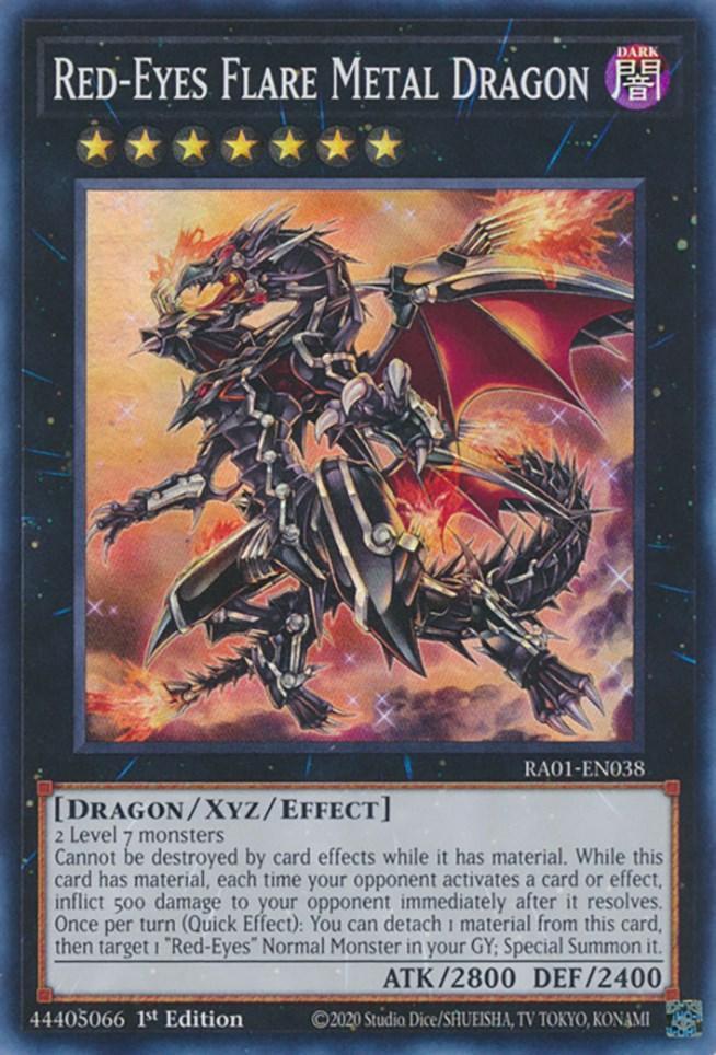1st Edition, Dark, Dragon, Rarity Collection (25th Anniversary Edition), Super Rare, Xyz/Effect Monster Red-Eyes Flare Metal Dragon [RA01-EN038] Super Rare - Trading Card World