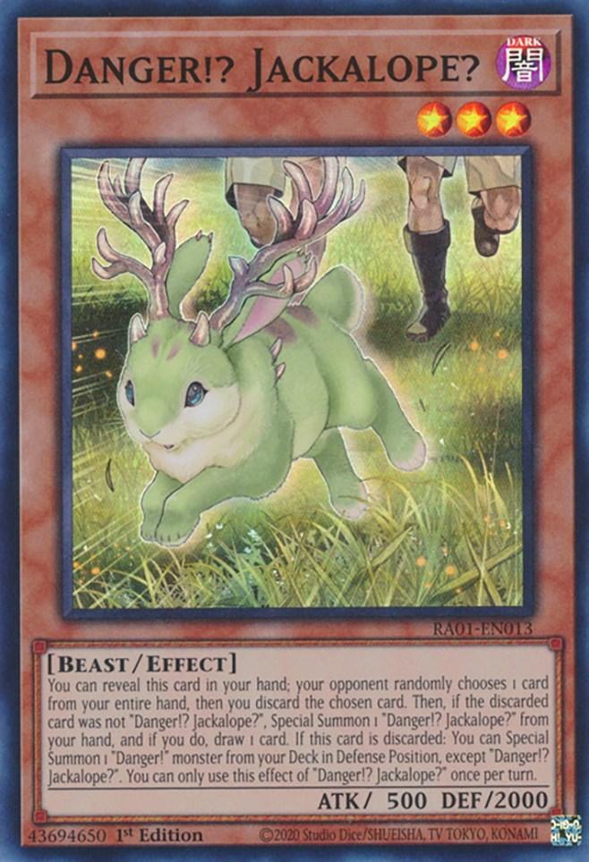 1st Edition, Beast, Dark, Effect Monster, Rarity Collection (25th Anniversary Edition), Super Rare Danger!? Jackalope? [RA01-EN013] Super Rare - Trading Card World