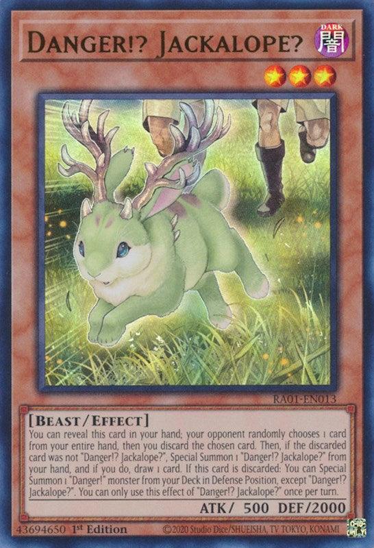 1st Edition, Beast, Dark, Effect Monster, Rarity Collection (25th Anniversary Edition), Ultra Rare Danger!? Jackalope? [RA01-EN013] Ultra Rare - Trading Card World